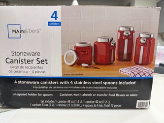Mainstays 4-Piece Stoneware Canister Set