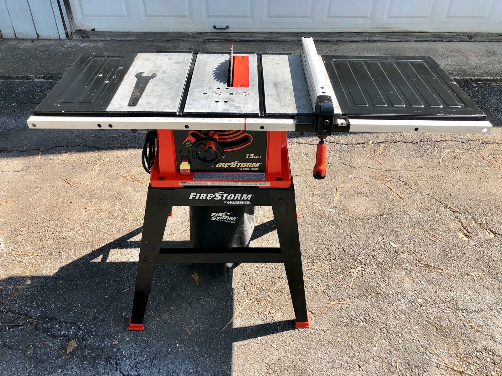 Fire storm black and decker table saw