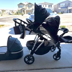 Mockingbird Single To Double Stroller + Bassinet (and Almost Every Accessory!) 