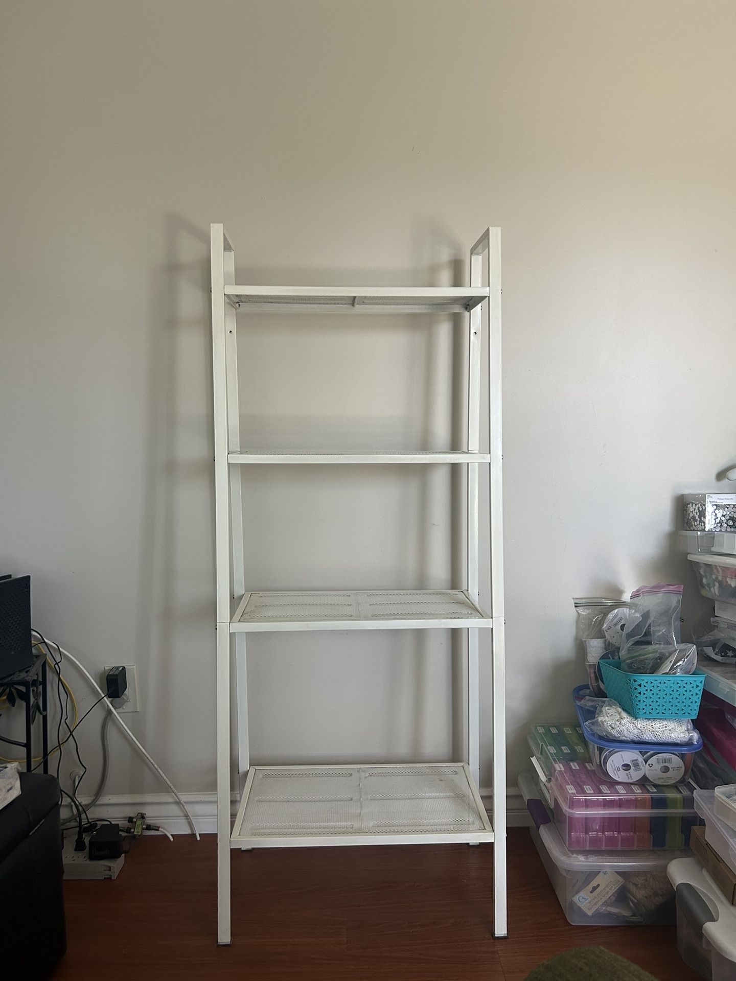 White Metal Storage Rack