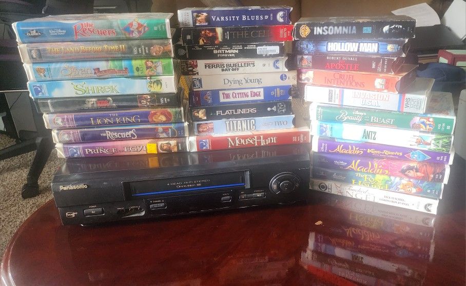 VCR With VHS Lot