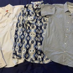 2 Western Button Downs, 1 Columbia Button Down 