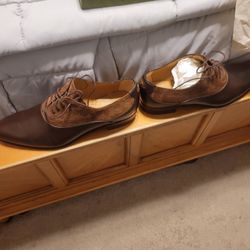 Brown Leather And Swede Gucci Shoes