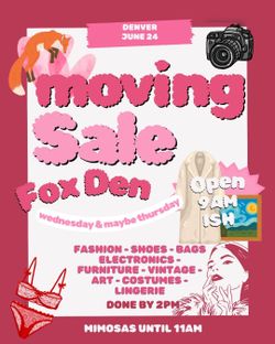 Moving Sale !