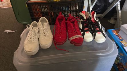Tennis shoes prices varys  from $15, $5.00 & $20.