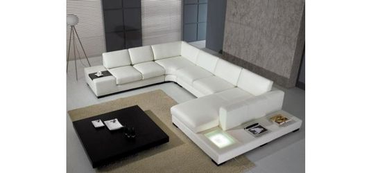 Modern leather sectional sofa