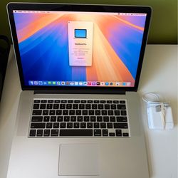 Apple MacBook Pro 15” 2015/16GB RAM/256GB SSD/Fully Functional/Low Battery cycle