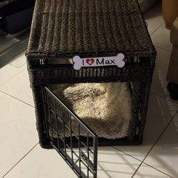 Wicker Dog Crate
