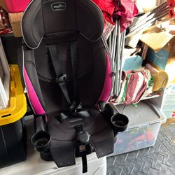 Pink And Black Car seat 