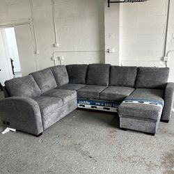 (Free Delivery) New Coddle Aria Reversible Fabric Sleeper Sectional Sofa Couch