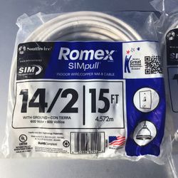 Romex 14/2 15 Feet $20