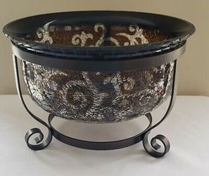 Partylite Amaretto Swirl 3 Wick/tealight Holder
