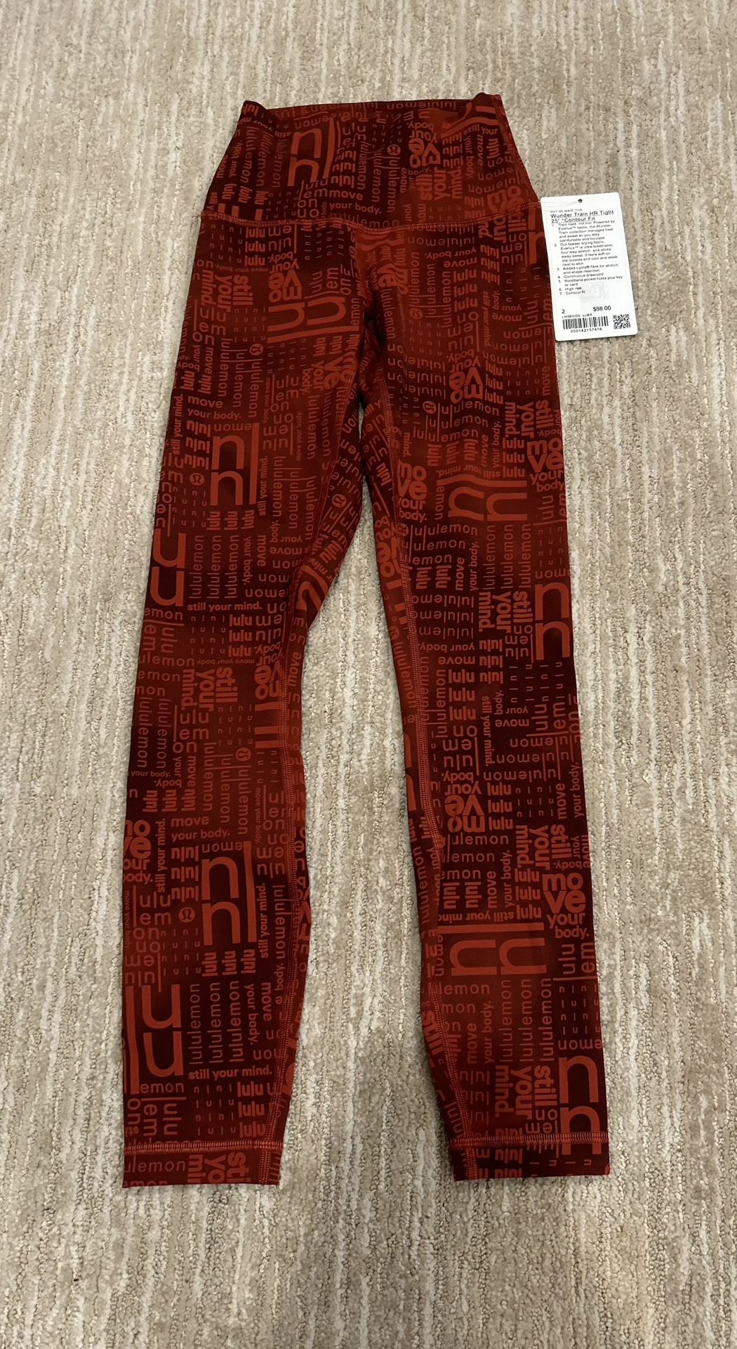 New Lululemon Wunder Train Contour Fit High-Rise Tight 25" Size 2