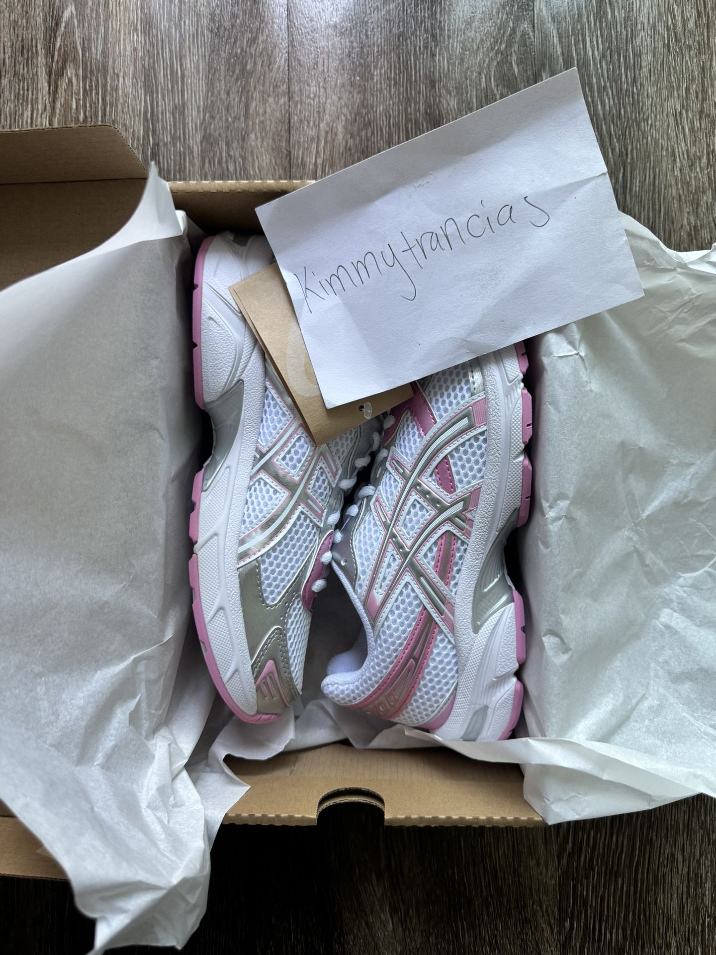 ASICS GEL 1130 White Pink Pure Silver 1202A507-100 Y2K Women's Size 6.5