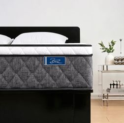New in Box - Queen Mattress, 12 Inch Cooling Hybrid Mattress in a Box