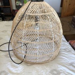 Large Basket/Wicker pendant Light