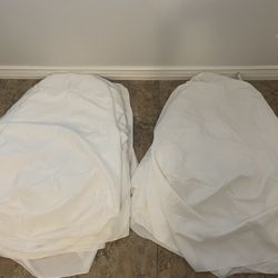 Polyester Folding Chair Cover White