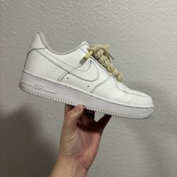 Nike White Af1 Thick Laces