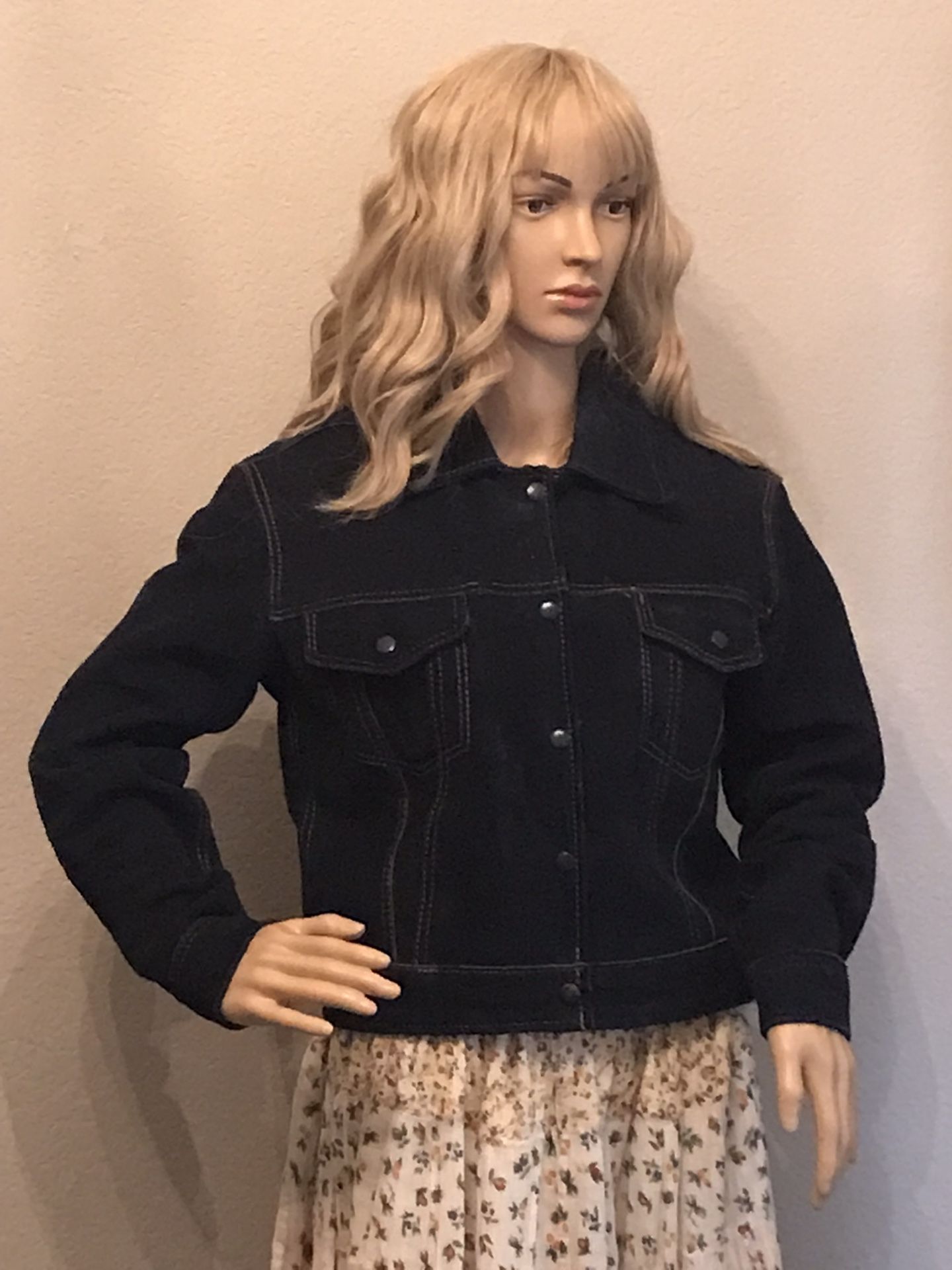 Vintage Berman’s Buckskin Co. Suede “Denim” Jacket 80’s Retro