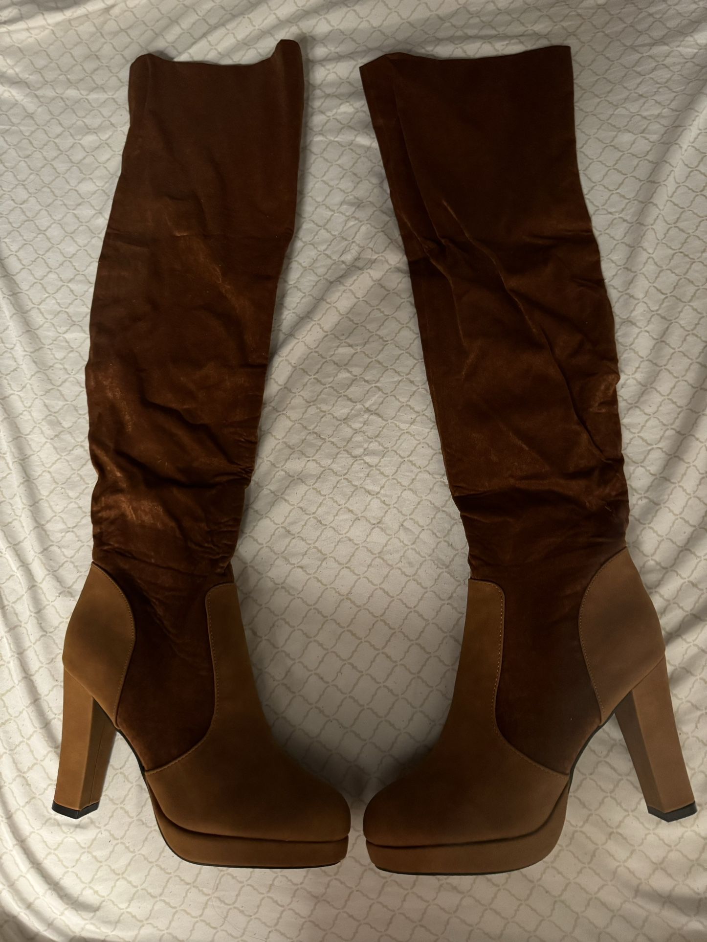 Brand New Thigh High Over The Knee Boots Suede Size Unknown Maybe Women Size 8.5 or 10 $12 OBO !!!ACCEPTING OFFERS!!!