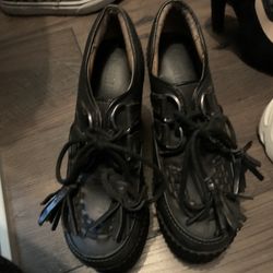 Almost New Current Mood Creep Queen Black Platform Heels