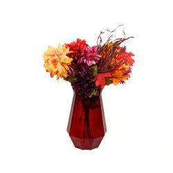 Vintage 1990s Early 2000s Y2K Red Whimsigoth Gothic Glass Vase Accent Piece