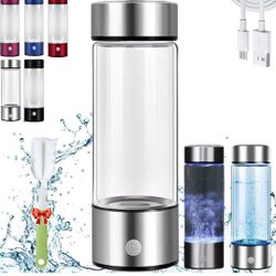 H2next Hydrogen Revitalizer - 14 Oz Rechargeable Portable Hydrogen Water Bottle Generator, Rich Water Glass Health Cup for Home, Office, Travel (Space