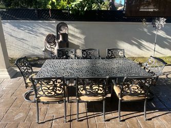 Patio Dining Set with 8 Chairs