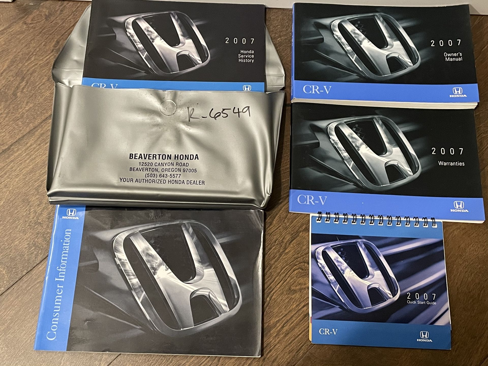 Original Owners Manual: 2007-2012 Honda CR-V