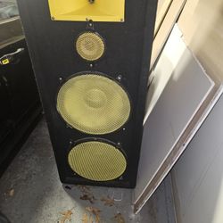 Two Concert Speakers Two 15in Pro Series Woofers w/High Low Mid In Heavy Duty Stage Speakers Boxes 