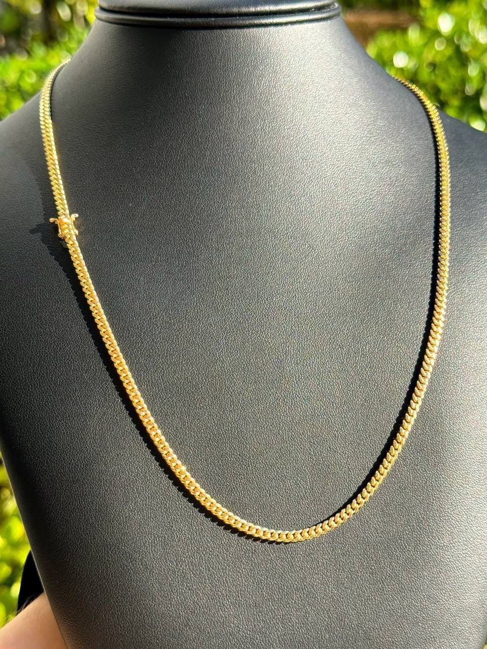 10k solid Yellow Gold Brand new Cuban link 22β Chain necklace 18.2 grams 3.5mm