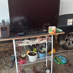 24 Inch Vizio Tv With Makeshift Wire Shelf