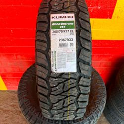 265/70/17 Kumho Road Venture RT Tires New 