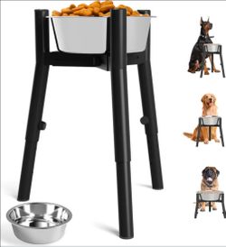 Raised Dog Bowl Stand with 52oz Dog Bowl