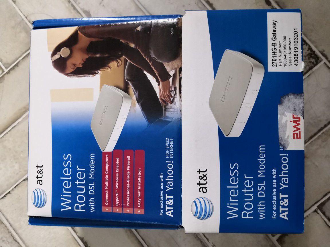 AT&T wireless router with DSL modem
