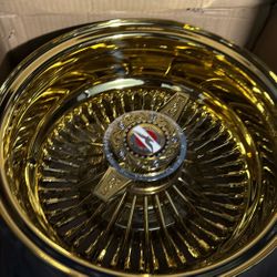 13 X 7 All Gold  Lowrider Rims