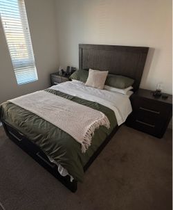 Queen bed frame.