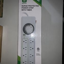 8 Outlet Protector Power Stripe with Timer