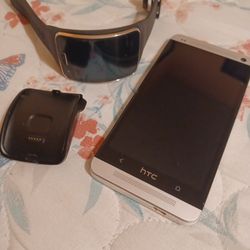 HTC Phone And Samsung Gear Cellular Watch, Both Verizon 