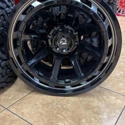 8x170 22x12 Black And Milled Wheels All 4 May Specials While Supplies Last 
