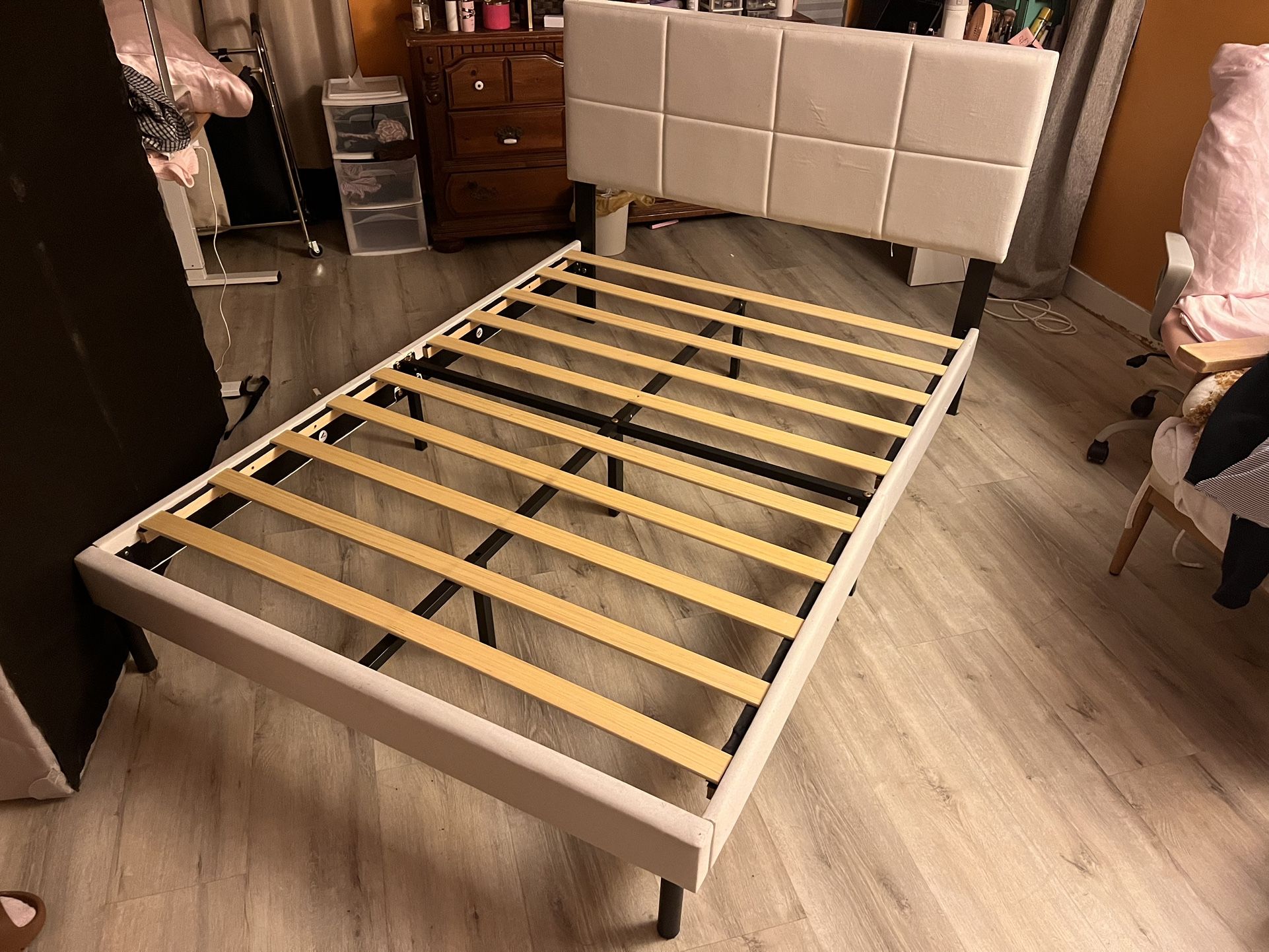 Off White Full Bed Frame