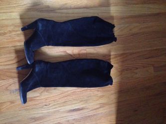 Suede knee high boots