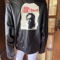 Black Leather Larry Cohen Jacket 