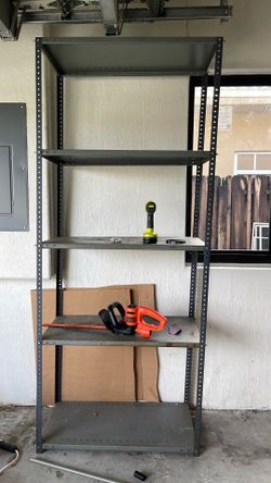 Metal shelves