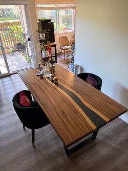 Walnut Live-Edge Dining Table