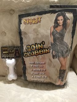 Cave Girl Halloween costume medium size 7-10 brand new