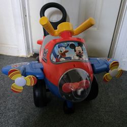 Mickey Mouse Plane Kids Push and Pedal Ride-On