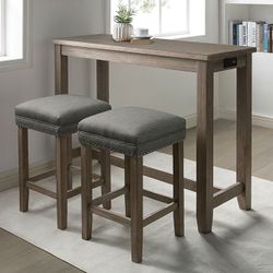 Side Table + 2 Stools 