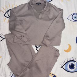 Light Brown Dressy-casual 2 Piece Set