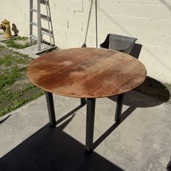 Hardwood Industrial dining table